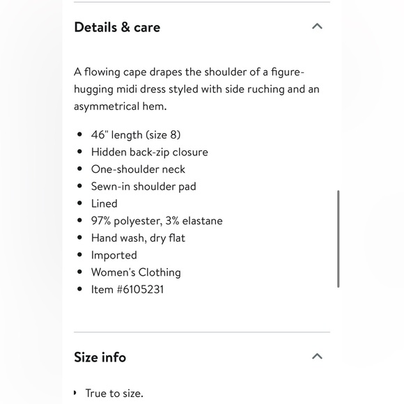 Lavish Alice One-Shoulder Cape Midi Dress size US 6 pink women’s - Picture 3 of 9